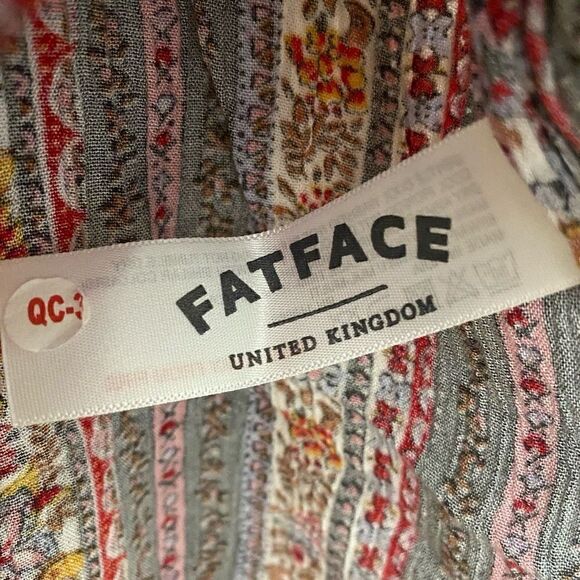 Fat face multi color striped ditsy floral short sleeve tunic top - Picture 6 of 11